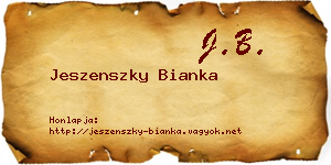 Jeszenszky Bianka névjegykártya