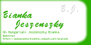bianka jeszenszky business card